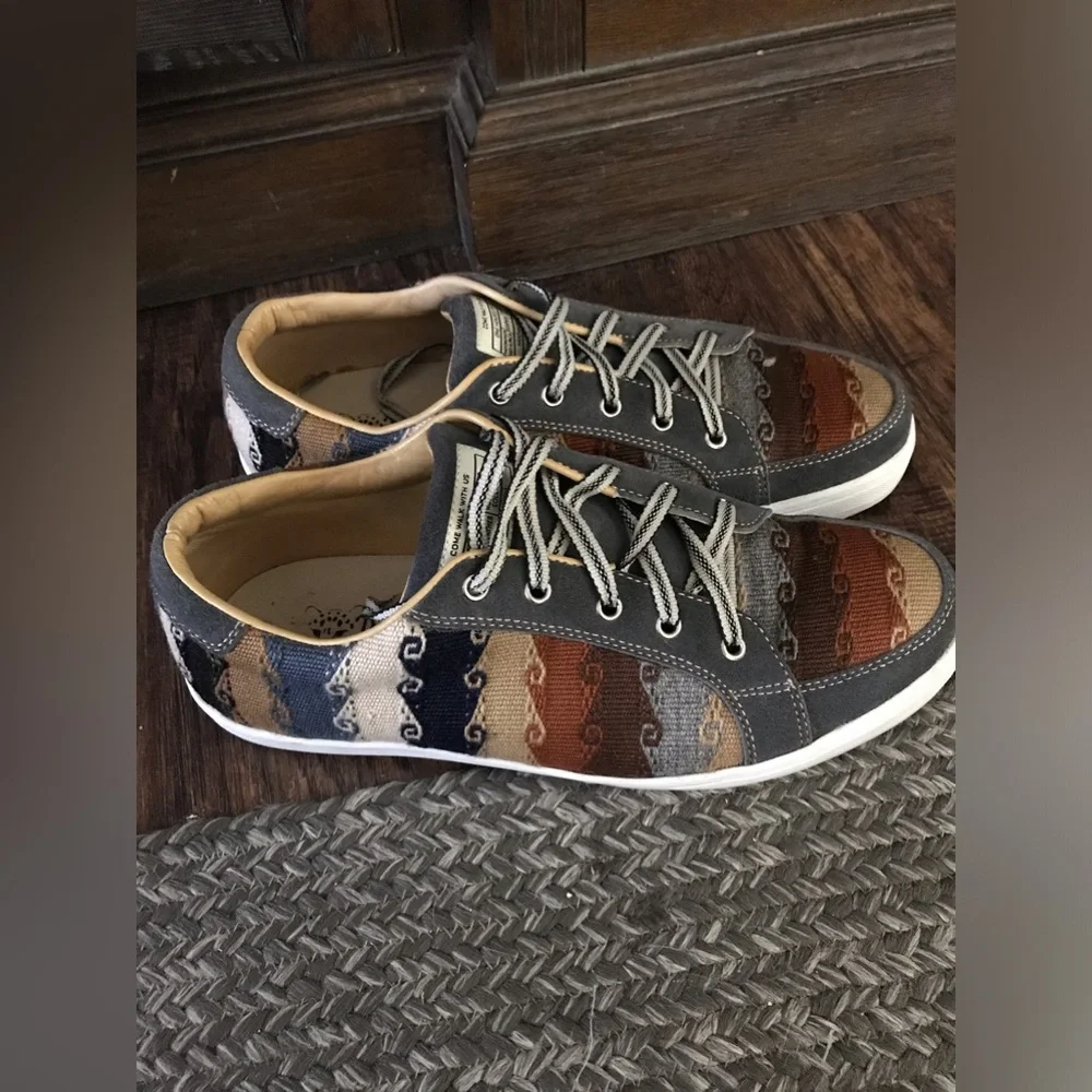 PASSERI Men's Artesano de Flores Olive‎ Sneakers Woven Size 45